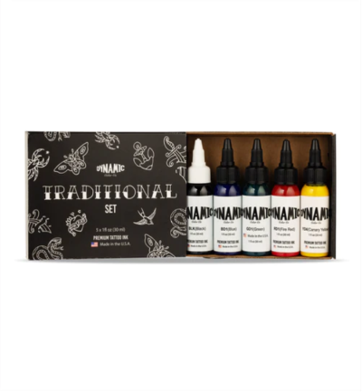 DYNAMIC_INK_TRADITIONAL_SET_1OZ_BOTTLE_REELASKIN_CANADA ANARCHY TATTOO SUPPLIES CANADA