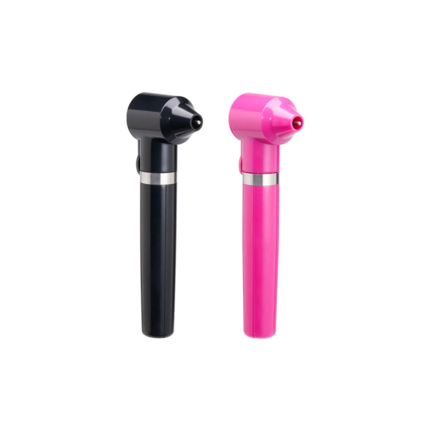 Black and pink otoscopes on a white background PHOTO OF TATTOO OPERATED INK MIXER
