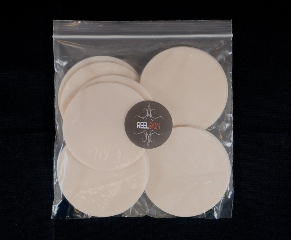 REELSKIN SYNTHETIC TATTOO PRACTICE SKIN DISCS ANARCHY TATTOO SUPPLIES CANADA PACK OF 10
