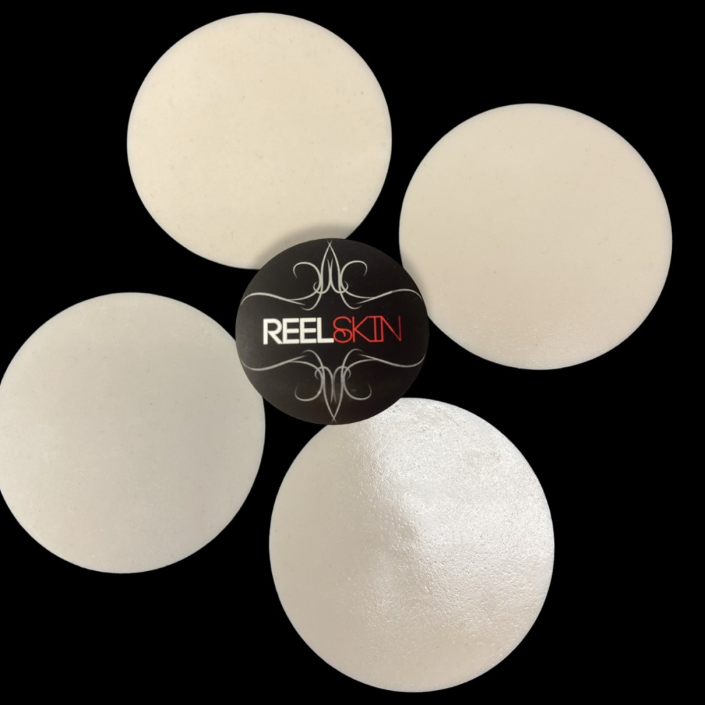 REELSKIN SYNTHETIC TATTOO PRACTICE SKIN DISCS PACK OF 4 ANARCHY TATTOO SUPPLIES CANADA